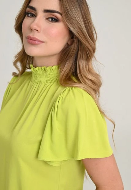 Blusa Amour Verde Ragged Pf11112544 6 Blusa Amour Verde Ragged Pf11112544 - Imagen 4