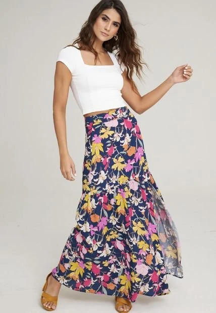 Falda Boston Azul Ragged Pf11320465 4 Falda Boston Azul Ragged Pf11320465 - Imagen 2