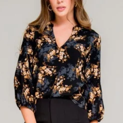 Blusa Capurgana Negro Ragged Pf11112504