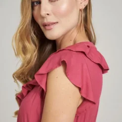 Vestido Midi Bonete Rojo Ragged Pf12510354 -Feminora Moda Tienda De Ventas ragged 8444 0754712 4 product