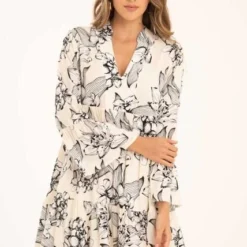 Vestido Vivanty Beige Ragged Pf11511158