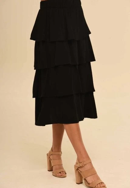 Falda Macondo Negro Ragged Pf11320441 3 Falda Macondo Negro Ragged Pf11320441