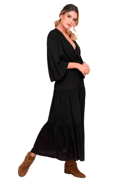 Vestido Anatta Negro Ragged Pf11511062 3 Vestido Anatta Negro Ragged Pf11511062