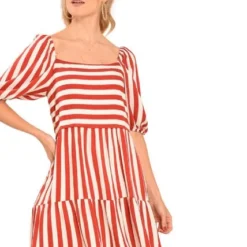 Vestido Stripes Rojo Ragged Pf12510251