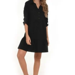 Vestido Nissi Negro Ragged Pf12510280