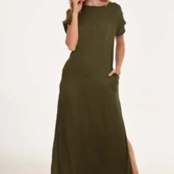 Vestido Largo Nova Verde Ragged Pf12510300