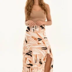 Falda Africa Crudo Ragged Pf11320412