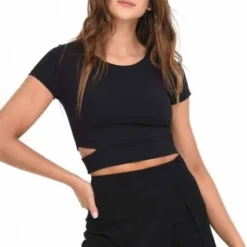 Falda Short Dubai Negro Ragged Pf11340125