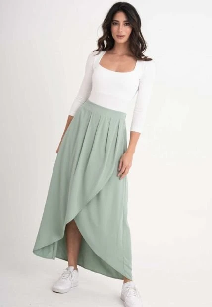 Falda Vanilla Verde Ragged Pf11320431 3 Falda Vanilla Verde Ragged Pf11320431