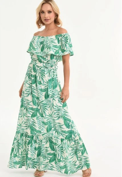 Vestido Baru Verde Ragged Pf31511100 3 Vestido Baru Verde Ragged Pf31511100