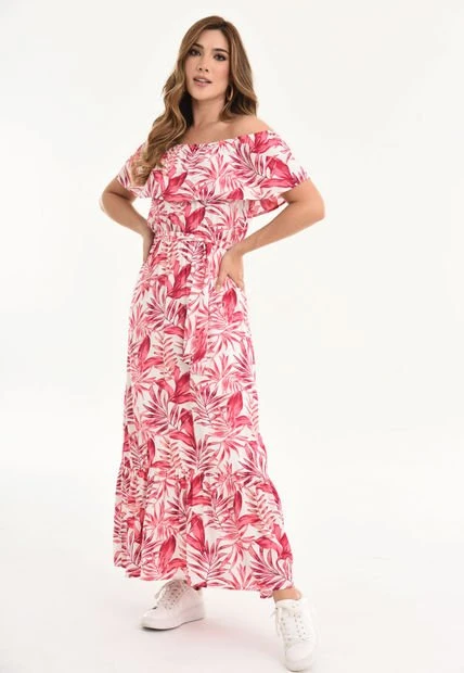 Vestido Baru Fucsia Ragged Pf31511100 4 Vestido Baru Fucsia Ragged Pf31511100 - Imagen 2