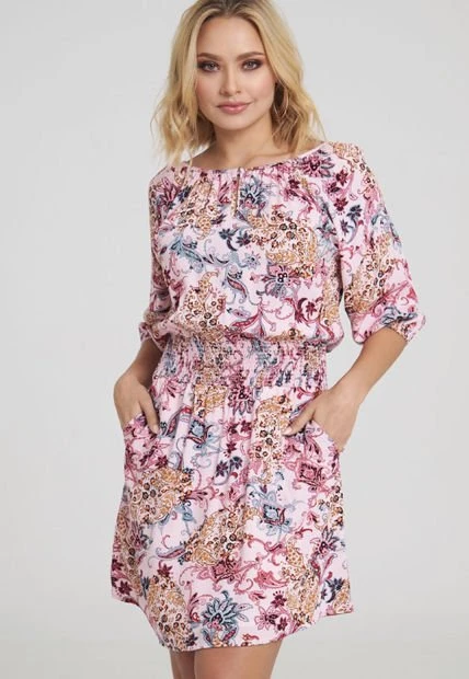 Vestido Corto Iguazu Rosa Ragged Pf31511111 3 Vestido Corto Iguazu Rosa Ragged Pf31511111