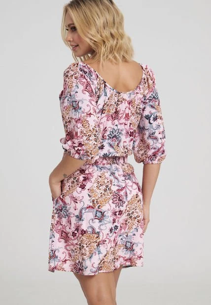 Vestido Corto Iguazu Rosa Ragged Pf31511111 5 Vestido Corto Iguazu Rosa Ragged Pf31511111 - Imagen 3