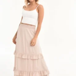 Falda Spring Beige Ragged Pf31320287