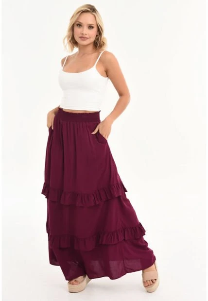 Falda Spring Violeta Ragged Pf31320287 3 Falda Spring Violeta Ragged Pf31320287