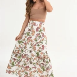 Falda Antoniela Blanco Ragged Pf31320291