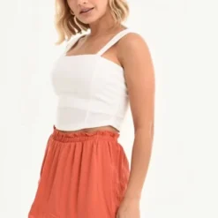 Falda Short Vanity Naranja Ragged Pf31340188