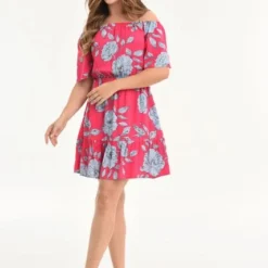 Vestido Corto Amber Fucsia Ragged Pf31511080