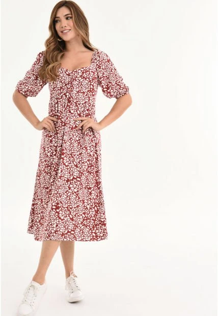 Vestido Estonia Rojo Ragged Pf31511089 3 Vestido Estonia Rojo Ragged Pf31511089