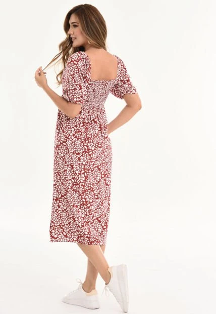 Vestido Estonia Rojo Ragged Pf31511089 4 Vestido Estonia Rojo Ragged Pf31511089 - Imagen 2