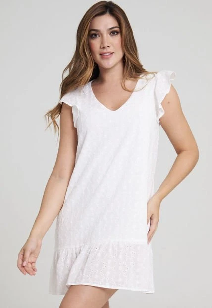 Vestido Primavera Blanco Ragged Pf31511090 3 Vestido Primavera Blanco Ragged Pf31511090