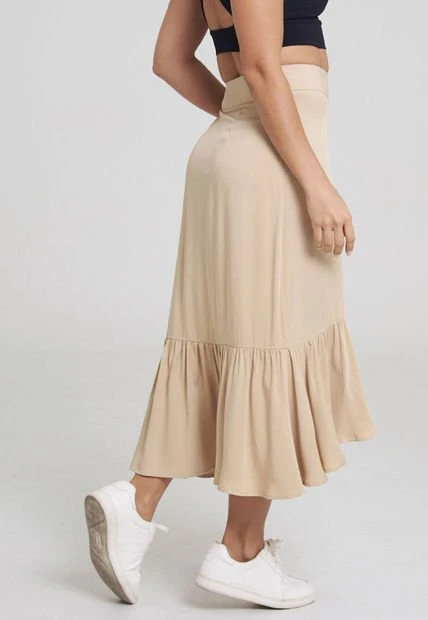 Falda Malfy Beige Ragged Pf31320281 5 Falda Malfy Beige Ragged Pf31320281 - Imagen 3