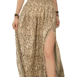 Falda Larga Para Mujer Estampado Piton Rutta