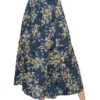 Falda Larga Para Mujer Estampado Floral Azul Rutta -Feminora Moda Tienda De Ventas rutta 0830 1674222 1 product