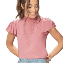 Blusa Para Mujer Palo De Rosa Oscuro Rutta
