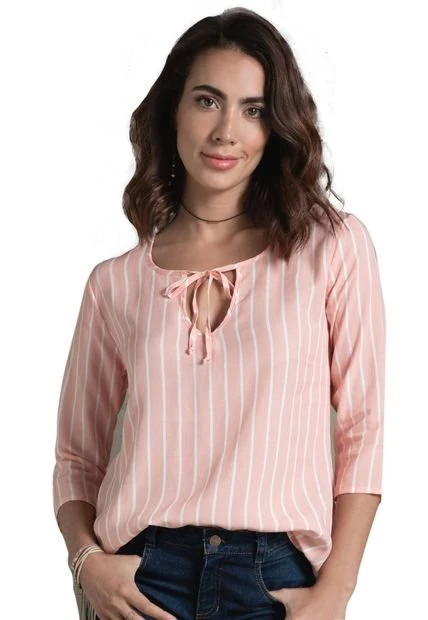 Blusa Para Mujer Bicolor Rayas Palo De Rosa Rutta 3 Blusa Para Mujer Bicolor Rayas Palo De Rosa Rutta