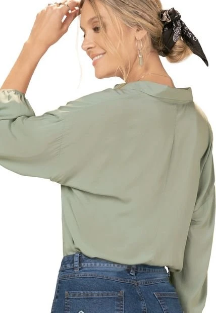 Camisa Para Mujer Verde Oliva Rutta 4 Camisa Para Mujer Verde Oliva Rutta - Imagen 2
