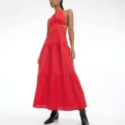Vestido Mujer Seven M/S Rojo Algodón