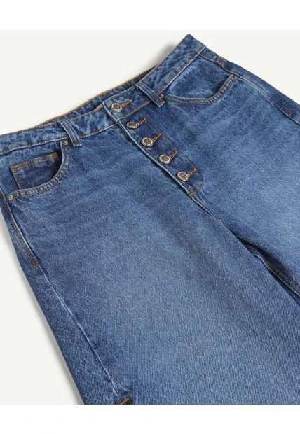 Jean Mujer Seven Culotte Azul Algodón 4 Jean Mujer Seven Culotte Azul Algodón - Imagen 2