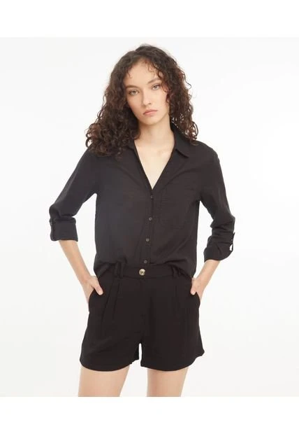 Short Mujer Seven Negro Rayón 3 Short Mujer Seven Negro Rayón