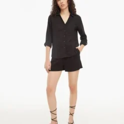 Short Mujer Seven Negro Rayón 9 Short Mujer Seven Negro Rayón -Feminora Moda Tienda De Ventas seven seven 4769 5588212 3 product