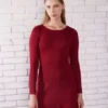 Vestido Mujer Seven M/L Vino Viscosa