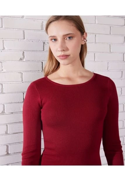 Vestido Mujer Seven M/L Vino Viscosa 6 Vestido Mujer Seven M/L Vino Viscosa - Imagen 4