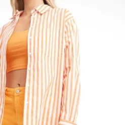 Blusa Mujer Seven M/L Naranja Algodón -Feminora Moda Tienda De Ventas seven seven 5546 7578812 3 product