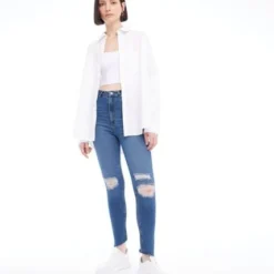 Jean Mujer Seven Skinny Azul Algodón