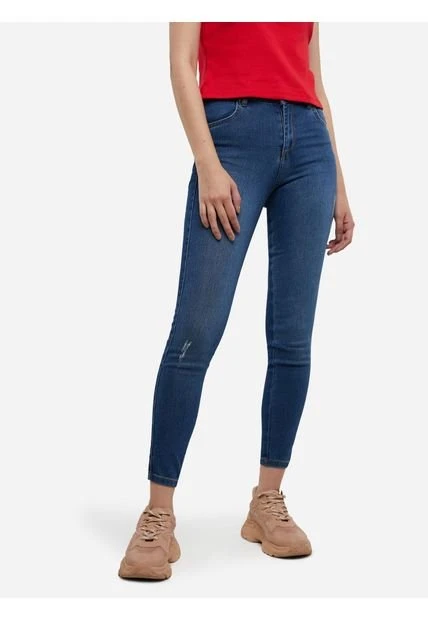 Jean Mujer Seven Push Up Azul Algodón 4 Jean Mujer Seven Push Up Azul Algodón - Imagen 2