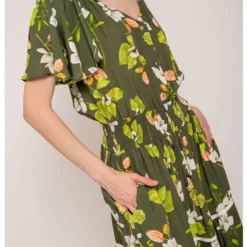 Vestido Largo Estampado Est Verde S -Feminora Moda Tienda De Ventas spirito 0026 1180222 3 product