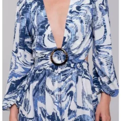 Vestido Corto Cut Out Est Azul-M-19VE0059 -Feminora Moda Tienda De Ventas spirito 0050 8480222 3 product