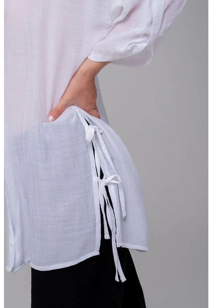 Camisa Con Aberturas Blanco-S-49CM0001 5 Camisa Con Aberturas Blanco-S-49CM0001 - Imagen 3