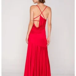 Vestido Largo Drapeado Rojo L 6 Vestido Largo Drapeado Rojo L -Feminora Moda Tienda De Ventas spirito 7316 7197122 2 product