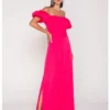Vestido Largo Con Recogido Fucsia L -Feminora Moda Tienda De Ventas spirito 9116 7987122 1 product