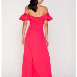 Vestido Largo Con Recogido Fucsia L -Feminora Moda Tienda De Ventas spirito 9118 7987122 2 product