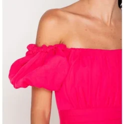 Vestido Largo Con Recogido Fucsia L -Feminora Moda Tienda De Ventas spirito 9120 7987122 3 product
