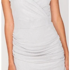 Vestido Corto Drapeado Plata L -Feminora Moda Tienda De Ventas spirito 9136 4197122 3 product