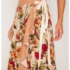 Falda Larga Estampada Est Marfil S -Feminora Moda Tienda De Ventas spirito 9374 5118122 3 product