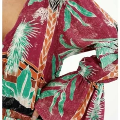 Vestido Largo Con Estampado De Palmeras Para Mujer -Feminora Moda Tienda De Ventas tennis 2987 2473022 3 product